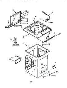 Top And Cabinet parts for Kenmore Washer 110.48724791 (11048724791, 110 48724791) from AppliancePartsPros.com