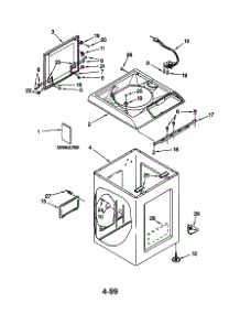 Top And Cabinet parts for Kenmore Washer 110.49182990 (11049182990, 110 49182990) from AppliancePartsPros.com