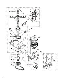 Transmission, Motor And Pump parts for Kenmore Washer 110.49182990 (11049182990, 110 49182990) from AppliancePartsPros.com