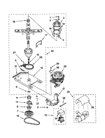 Transmission, Motor And Pump parts for Kenmore Washer 110.49182991 (11049182991, 110 49182991) from AppliancePartsPros.com
