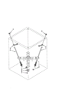 Suspension parts for Kenmore Washer 110.49182991 (11049182991, 110 49182991) from AppliancePartsPros.com