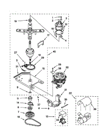 Transmission, Motor, And Pump parts for Kenmore Washer 110.49182992 (11049182992, 110 49182992) from AppliancePartsPros.com