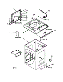 Top And Cabinet parts for Kenmore Washer 110.49722990 (11049722990, 110 49722990) from AppliancePartsPros.com