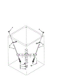 Suspension parts for Kenmore Washer 110.49722991 (11049722991, 110 49722991) from AppliancePartsPros.com