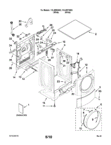 Top And Cabinet Parts parts for Kenmore Washer 110.49962603 (11049962603, 110 49962603) from AppliancePartsPros.com