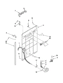 Rear Panel Parts parts for Kenmore Washer 110.5062110 (1105062110, 110 5062110) from AppliancePartsPros.com