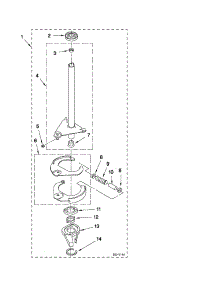 Brake And Drive Tube Parts parts for Kenmore Washer 110.5062110 (1105062110, 110 5062110) from AppliancePartsPros.com