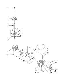 Brake, Clutch, Gearcase, Motor And Pump Parts parts for Kenmore Washer 110.5062110 (1105062110, 110 5062110) from AppliancePartsPros.com