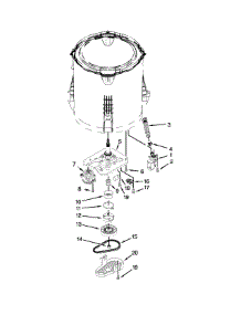 Gearcase, Motor And Pump Parts parts for Kenmore Washer 110.5072012 (1105072012, 110 5072012) from AppliancePartsPros.com