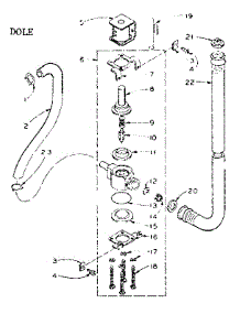 Water Inlet Valve - Dole parts for Kenmore Washer 110.5804100 (1105804100, 110 5804100) from AppliancePartsPros.com