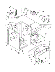 Cabinet parts for Kenmore Dryer 110.60172000 (11060172000, 110 60172000) from AppliancePartsPros.com