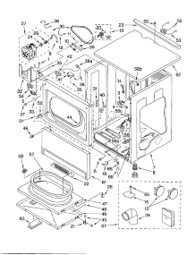 Upper Cabinet And Front Panel parts for Kenmore Dryer 110.60182000 (11060182000, 110 60182000) from AppliancePartsPros.com