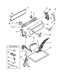 Top And Console parts for Kenmore Dryer 110.60212990 (11060212990, 110 60212990) from AppliancePartsPros.com