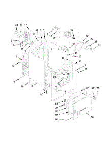 Cabinet Parts parts for Kenmore Dryer 110.60222511 (11060222511, 110 60222511) from AppliancePartsPros.com