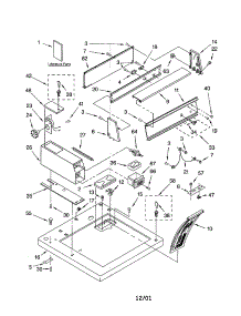 Top And Console parts for Kenmore Dryer 110.60232001 (11060232001, 110 60232001) from AppliancePartsPros.com