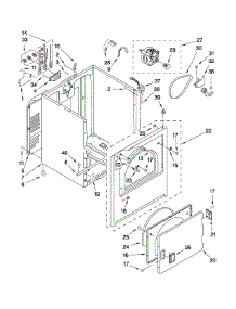Cabinet Parts parts for Kenmore Dryer 110.60522900 (11060522900, 110 60522900) from AppliancePartsPros.com
