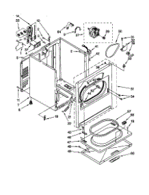 Cabinet parts for Kenmore Dryer 110.60602990 (11060602990, 110 60602990) from AppliancePartsPros.com