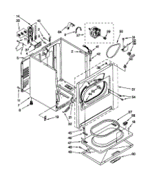 Cabinet parts for Kenmore Dryer 110.60712990 (11060712990, 110 60712990) from AppliancePartsPros.com