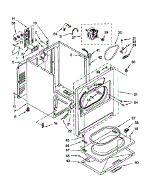 Cabinet parts for Kenmore Dryer 110.60802990 (11060802990, 110 60802990) from AppliancePartsPros.com