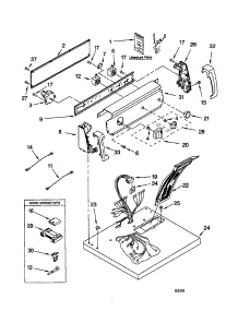 Top And Console parts for Kenmore Dryer 110.60812990 (11060812990, 110 60812990) from AppliancePartsPros.com