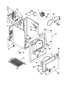 Cabinet parts for Kenmore Dryer 110.60832990 (11060832990, 110 60832990) from AppliancePartsPros.com