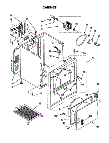 Cabinet parts for Kenmore Dryer 110.60854990 (11060854990, 110 60854990) from AppliancePartsPros.com
