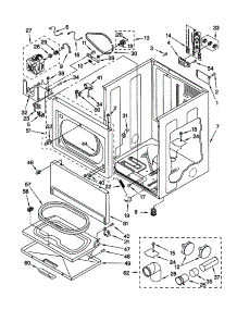 Cabinet parts for Kenmore Dryer 110.60902990 (11060902990, 110 60902990) from AppliancePartsPros.com