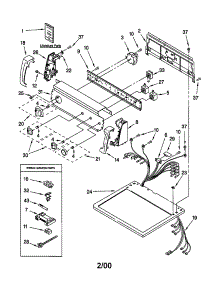 Top And Console parts for Kenmore Dryer 110.60907990 (11060907990, 110 60907990) from AppliancePartsPros.com