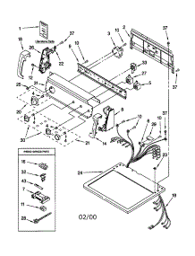 Top And Console parts for Kenmore Dryer 110.60924990 (11060924990, 110 60924990) from AppliancePartsPros.com