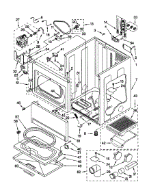 Cabinet parts for Kenmore Dryer 110.60924990 (11060924990, 110 60924990) from AppliancePartsPros.com