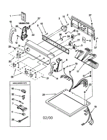 Top And Console parts for Kenmore Dryer 110.60952990 (11060952990, 110 60952990) from AppliancePartsPros.com