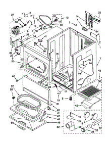 Cabinet parts for Kenmore Dryer 110.60957990 (11060957990, 110 60957990) from AppliancePartsPros.com