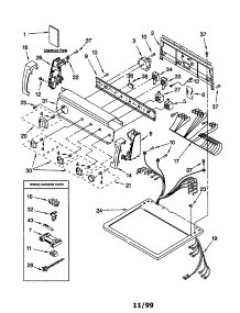 Top And Console parts for Kenmore Dryer 110.60972990 (11060972990, 110 60972990) from AppliancePartsPros.com