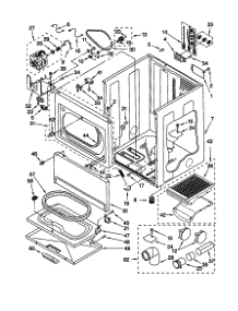 Cabinet parts for Kenmore Dryer 110.60982990 (11060982990, 110 60982990) from AppliancePartsPros.com