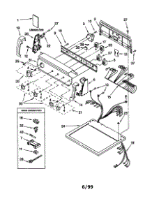 Top And Console parts for Kenmore Dryer 110.60982990 (11060982990, 110 60982990) from AppliancePartsPros.com