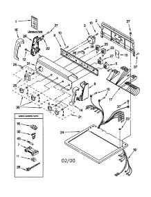 Top And Console parts for Kenmore Dryer 110.60996990 (11060996990, 110 60996990) from AppliancePartsPros.com