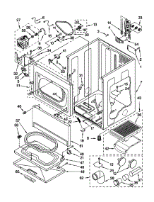 Cabinet parts for Kenmore Dryer 110.60996990 (11060996990, 110 60996990) from AppliancePartsPros.com
