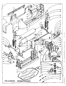 Wringer And Wringer Gear Case Assembly parts for Kenmore Washer 110.6102601 (1106102601, 110 6102601) from AppliancePartsPros.com