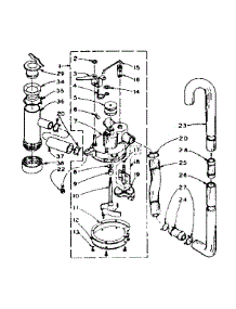 Water System parts for Kenmore Washer 110.6103000 (1106103000, 110 6103000) from AppliancePartsPros.com
