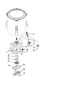 Gearcase, Motor And Pump Parts parts for Kenmore Washer 110.21392011 (11021392011, 110 21392011) from AppliancePartsPros.com