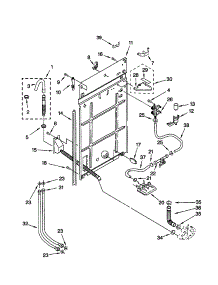 Rear Panel parts for Kenmore Washer 110.21882001 (11021882001, 110 21882001) from AppliancePartsPros.com
