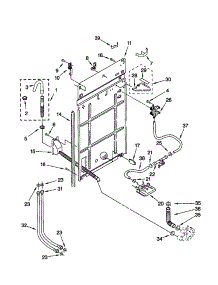 Rear Panel parts for Kenmore Washer 110.21884000 (11021884000, 110 21884000) from AppliancePartsPros.com