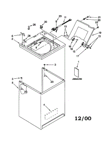 Top And Cabinet parts for Kenmore Washer 110.21884001 (11021884001, 110 21884001) from AppliancePartsPros.com