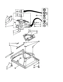 Machine Base parts for Kenmore Washer 110.21894000 (11021894000, 110 21894000) from AppliancePartsPros.com