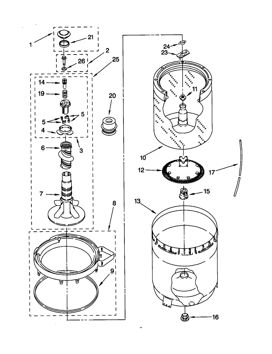 Parts for Kenmore 110.21894000 (11021894000, 110 21894000): Agitator ...