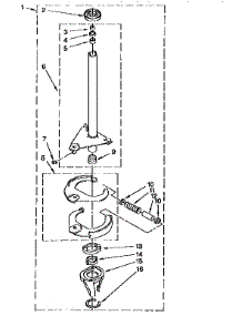 Brake And Drive Tube 388952 parts for Kenmore Washer 110.21894000 (11021894000, 110 21894000) from AppliancePartsPros.com