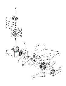 Brake / Clutch / Gearcase / Motor / Pump parts for Kenmore Washer 110.22032100 (11022032100, 110 22032100) from AppliancePartsPros.com