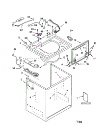 Top And Cabinet parts for Kenmore Washer 110.22032101 (11022032101, 110 22032101) from AppliancePartsPros.com