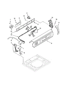 Control Panel parts for Kenmore Washer 110.22032102 (11022032102, 110 22032102) from AppliancePartsPros.com