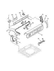 Control Panel parts for Kenmore Washer 110.22036101 (11022036101, 110 22036101) from AppliancePartsPros.com
